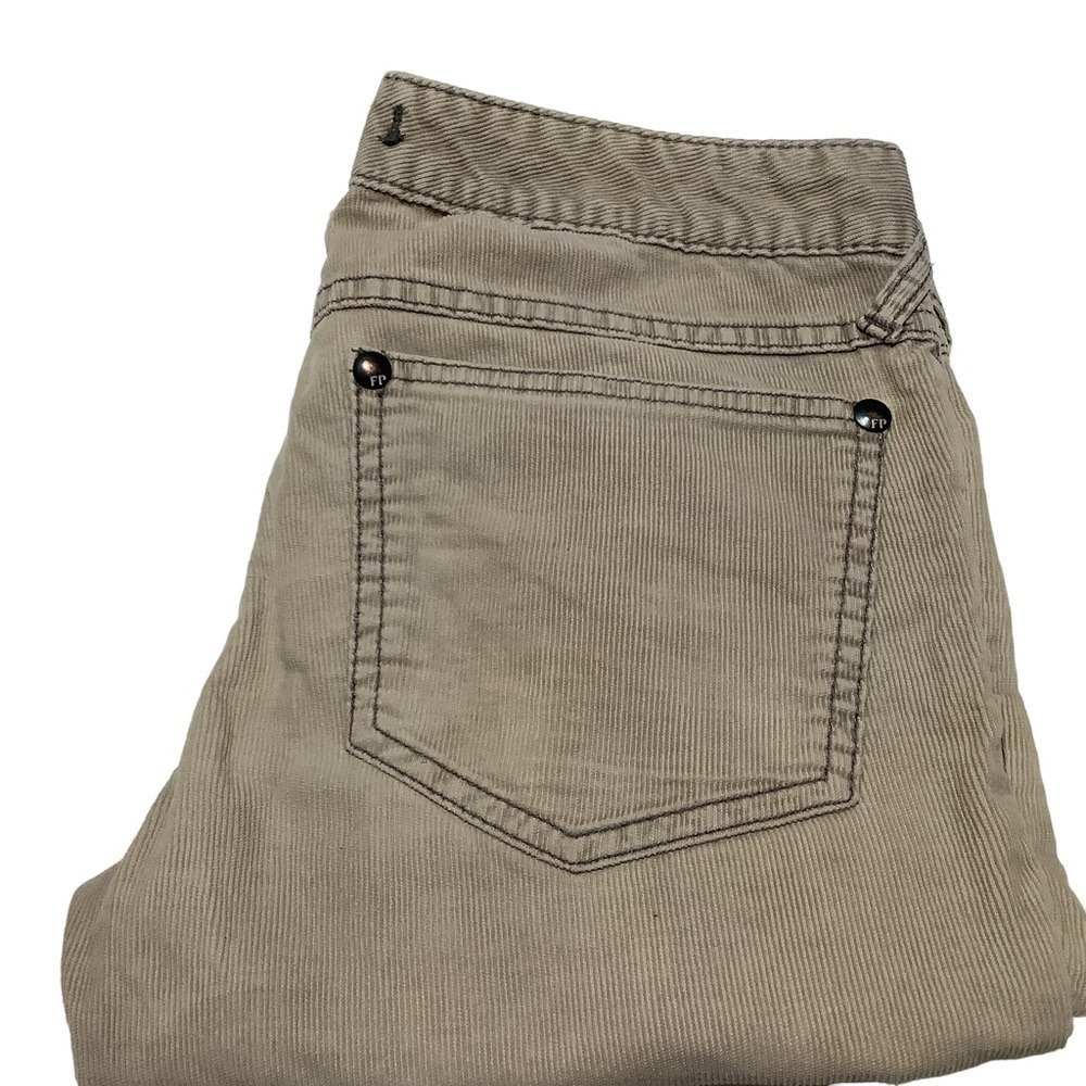 FREE PEOPLE Tan Corduroy Low Rise Skinny Pants Size 27
